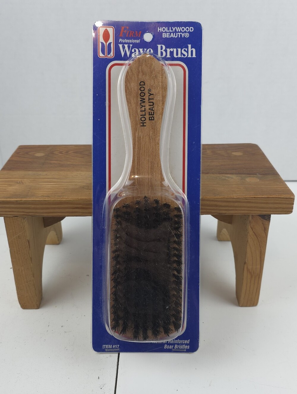 Vintage Hollywood Beauty Firm Professional Wave Brush #17 Boar Bristle NOS